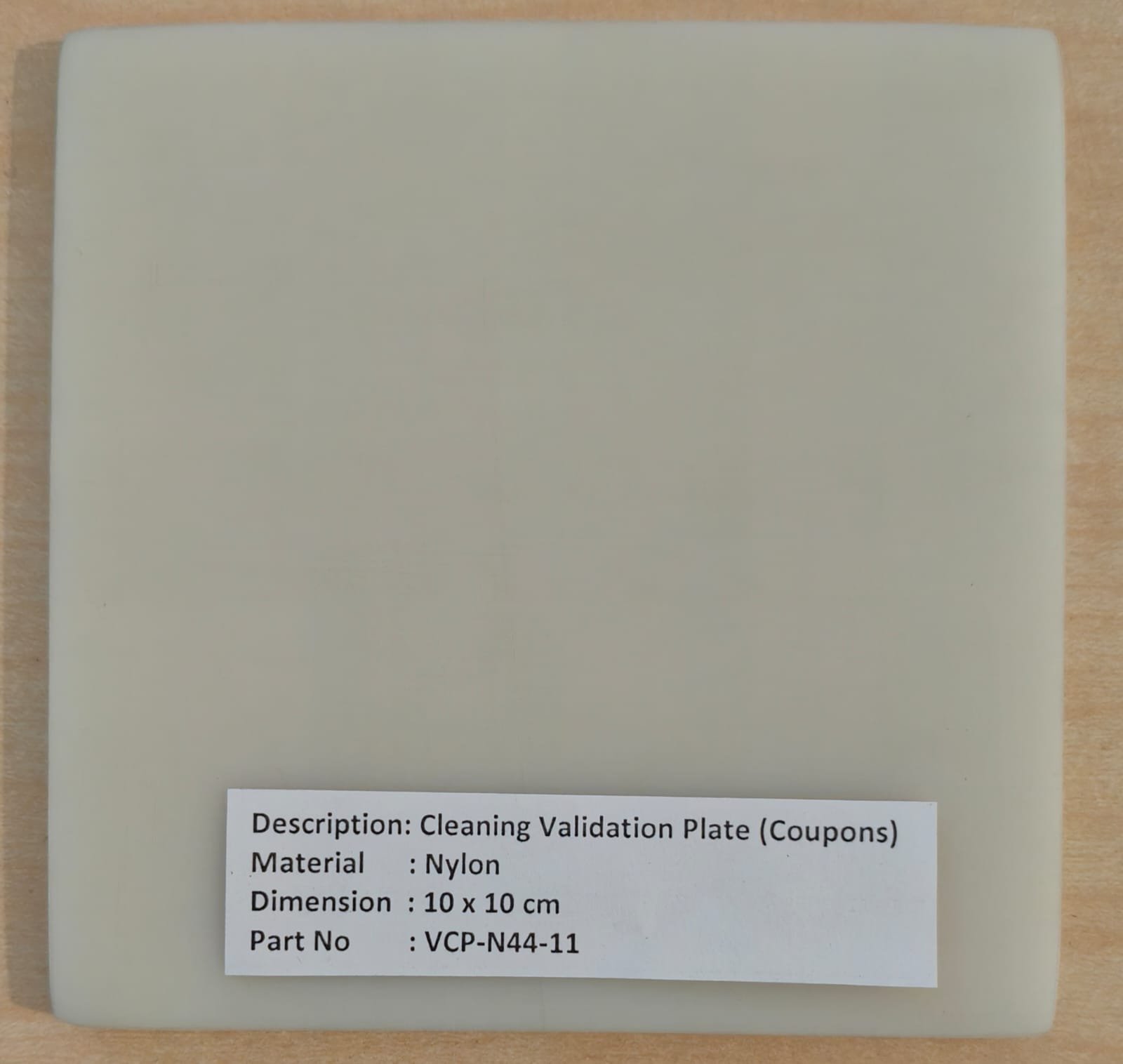 Cleaning Validation Plate (Coupons) – Nylon
