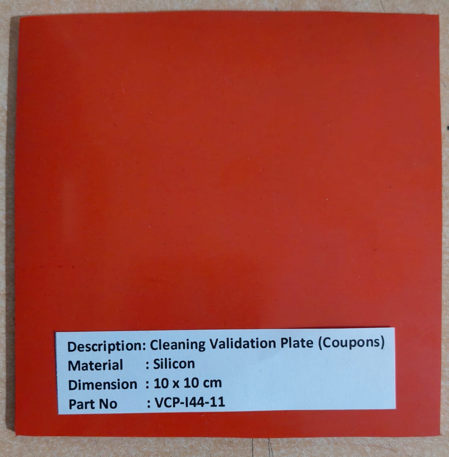 Cleaning Validation Plate (Coupons) – Silicon